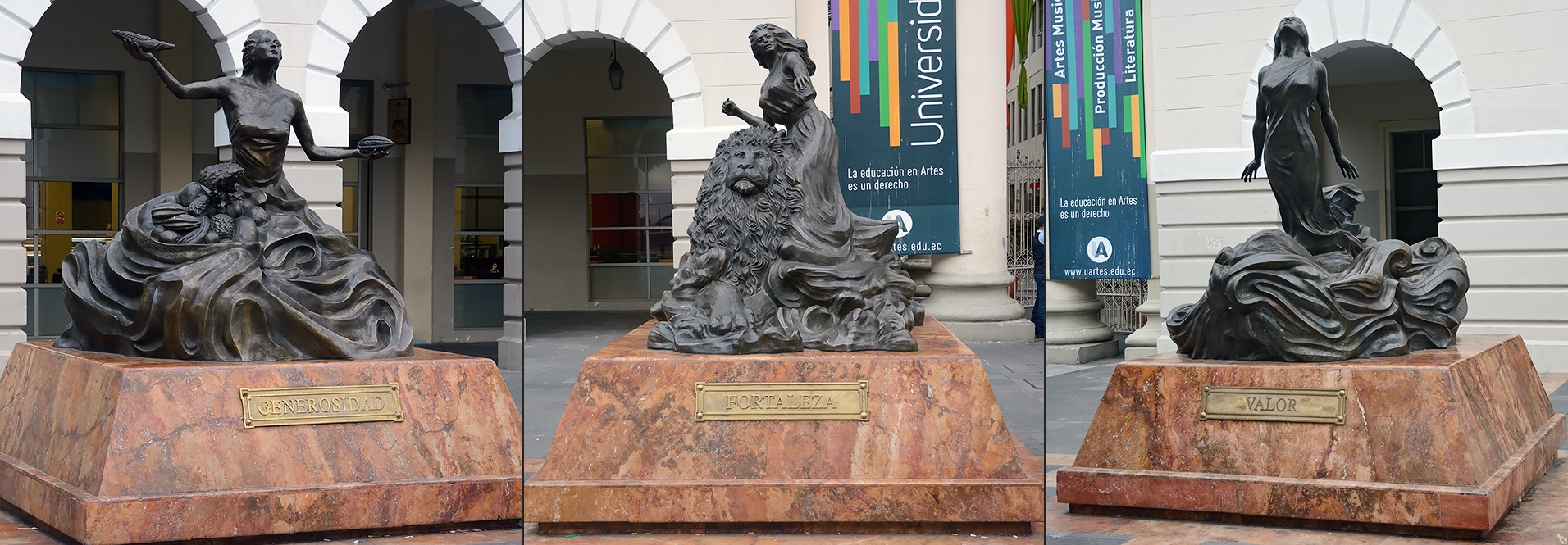 Drei der sechs Tugenden