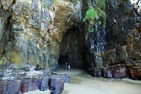 Cathedral Cave  Vor dem großen (An-)Sturm. : cathedral cave,catlins,papatowai highway