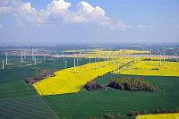 Spargelzeit  Nun gut, eigentlich sind sie immer da, unsere Mahnmale der angestrebten Energiewende. Hübscher wird durch sie die Landschaft nicht – das vermag auch kein blühendes Rapsfeld zu kaschieren. In Mecklenburg und Brandenburg ist die Dichte solcher 'Parks' mittlerweile so erheblich, dass man bei guter Sicht schon aus 500 m Höhe immer mindestens 4 – 5 solcher Anlagen im gleichzeitigen Blickfeld hat.